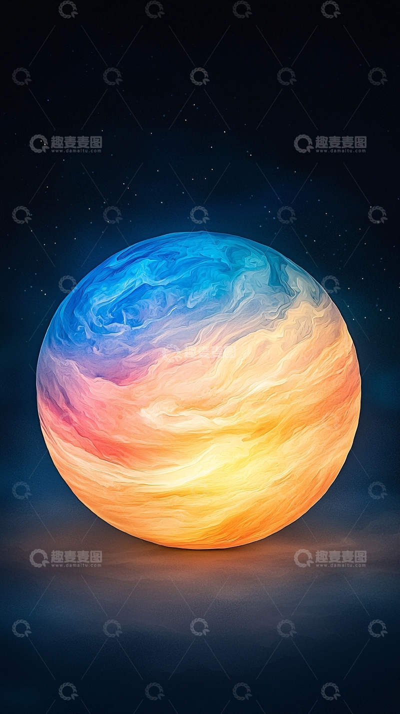 高清大图下载【趣麦麦图】梦幻色彩星球