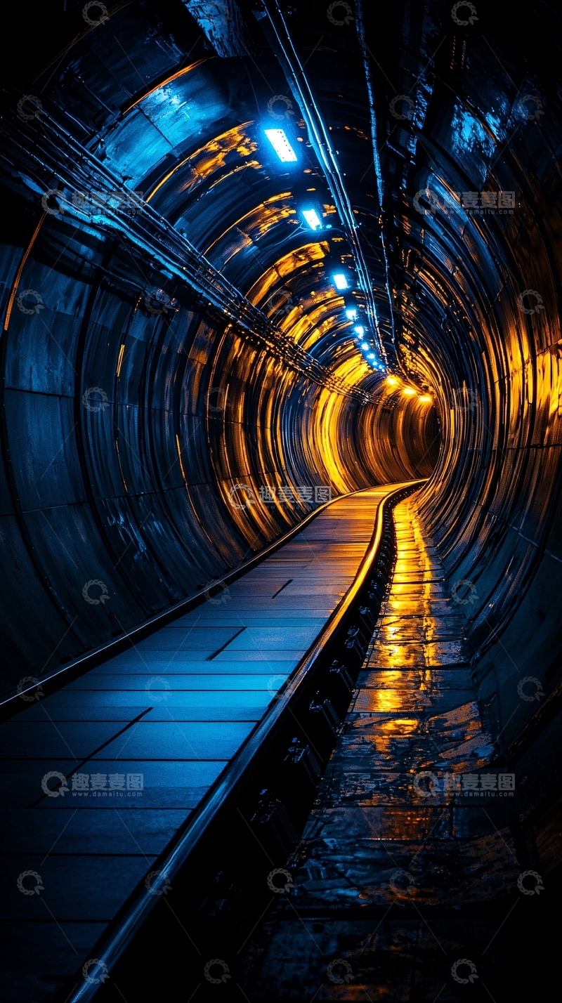 高清大图下载【趣麦麦图】科技感隧道高清图片