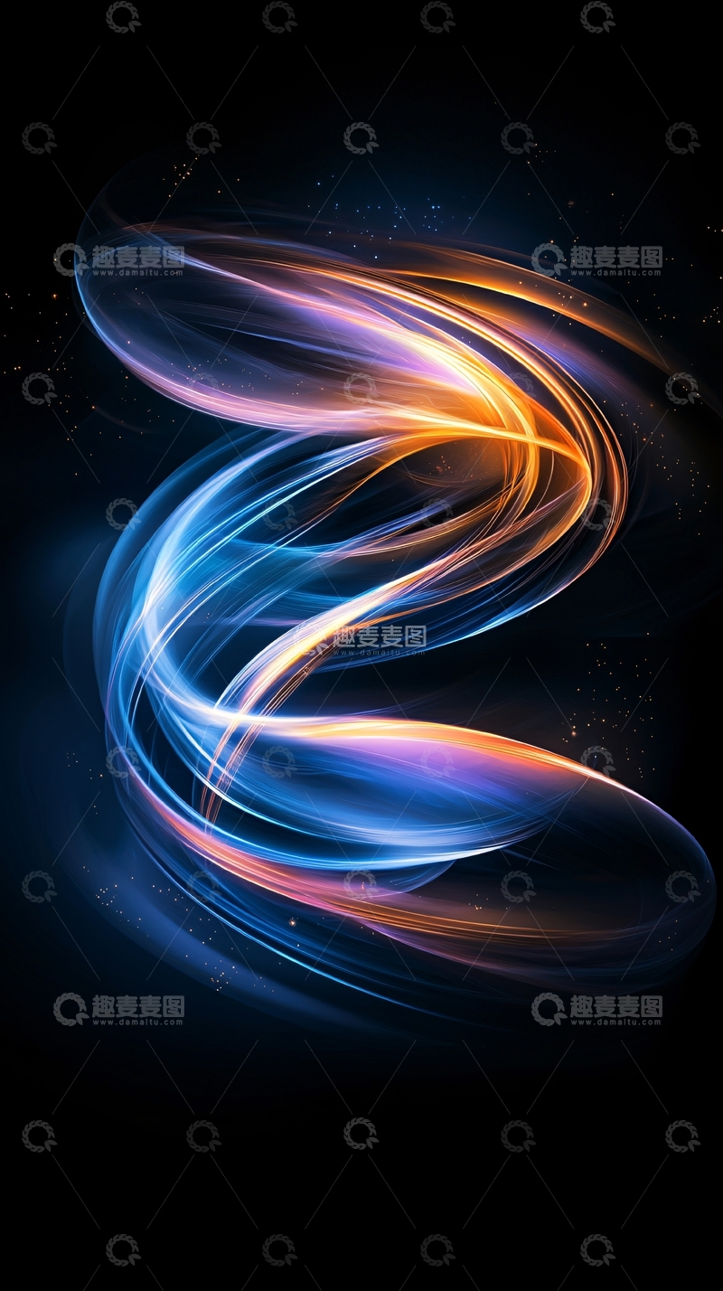 高清大图下载【趣麦麦图】抽象螺旋光效背景
