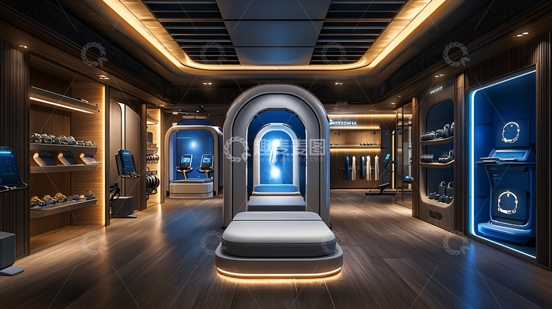 高清大图下载【趣麦麦图】未来科技感房间内部
