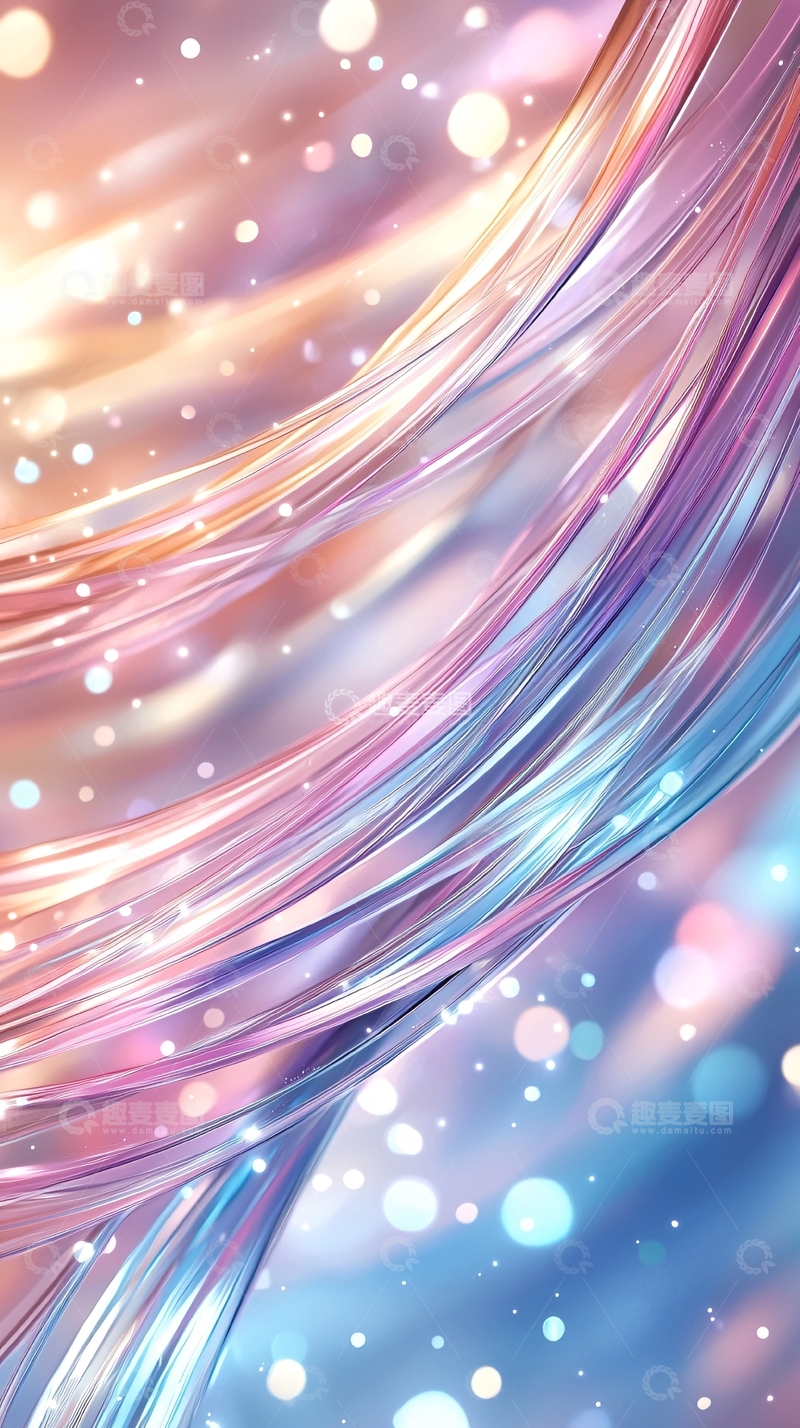 高清大图下载【趣麦麦图】梦幻光线流动背景