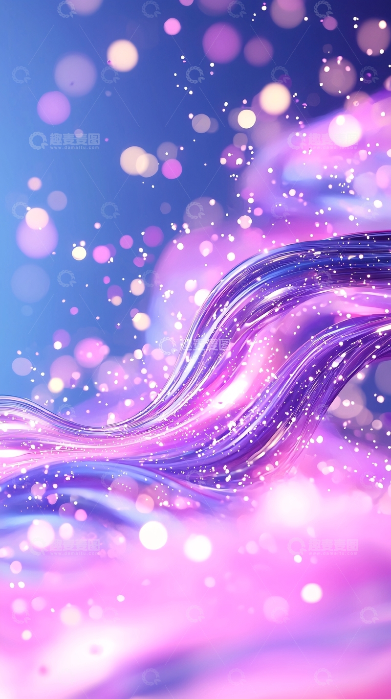 高清大图下载【趣麦麦图】流动光影梦幻背景