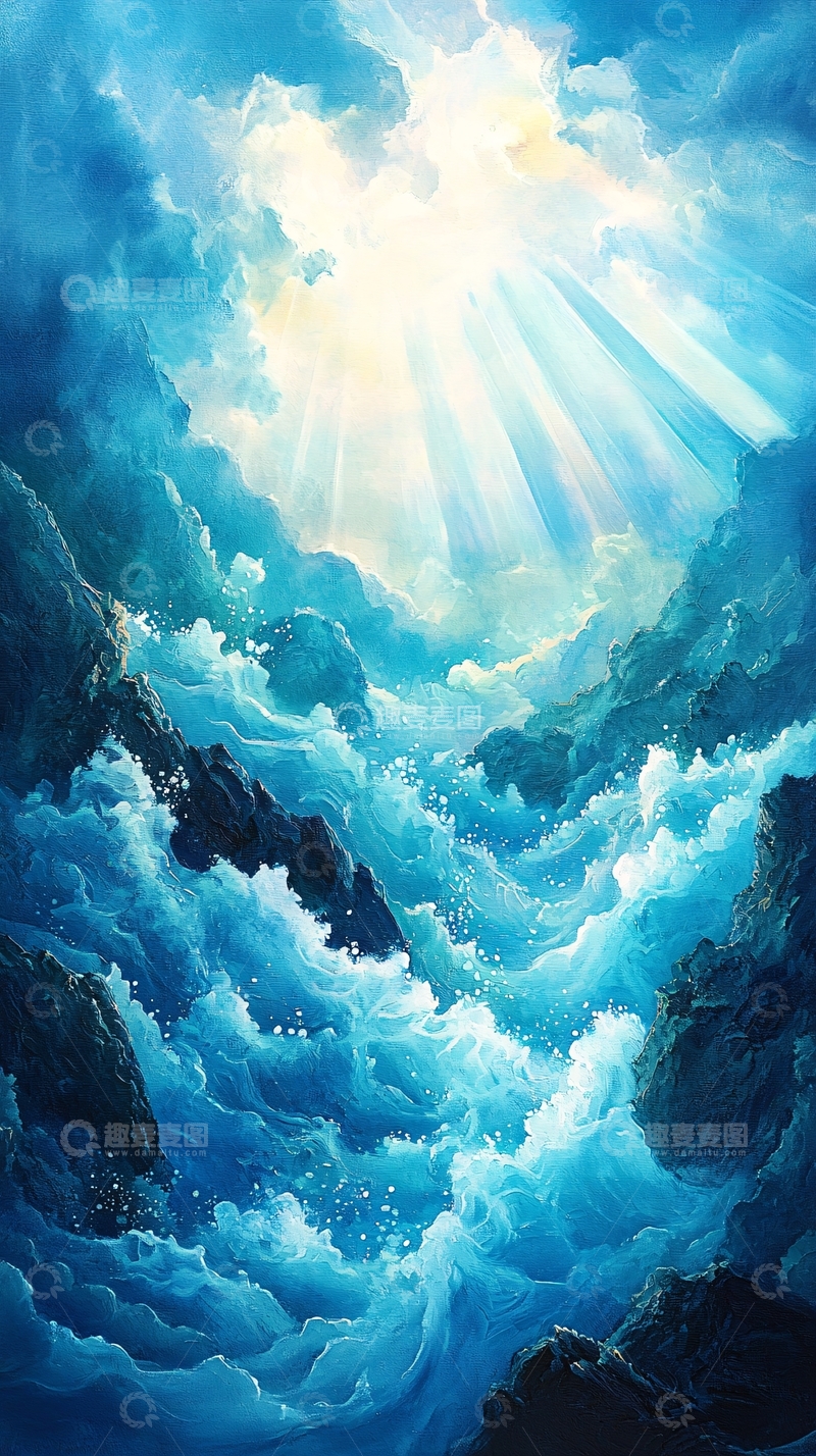 高清大图下载【趣麦麦图】天堂般的蓝色天空