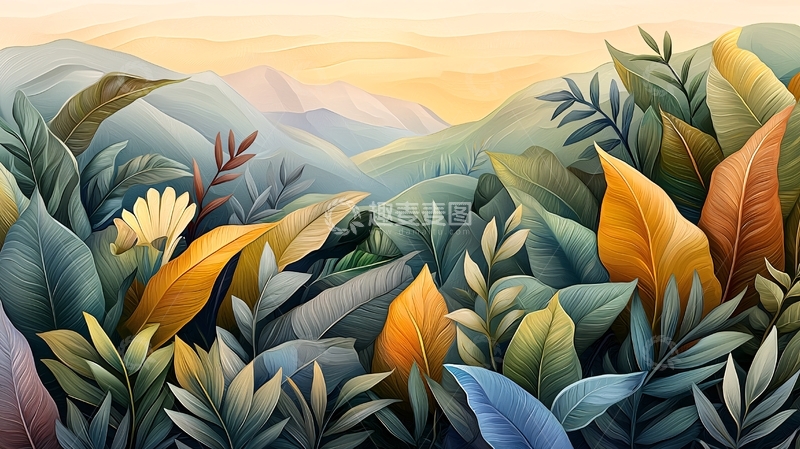 高清大图下载【趣麦麦图】郁郁葱葱的热带植物风景