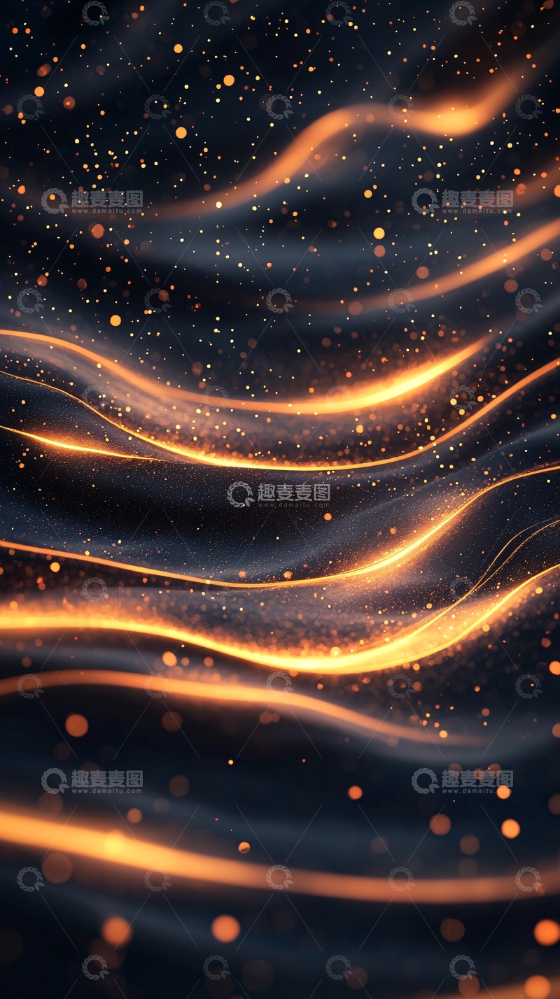 高清大图下载【趣麦麦图】金色光线黑色背景