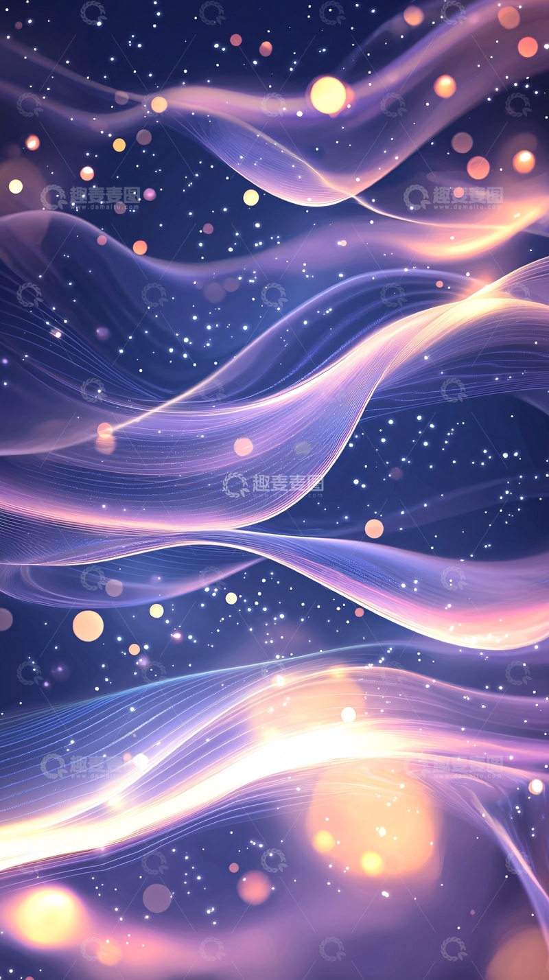 高清大图下载【趣麦麦图】紫色光晕抽象背景