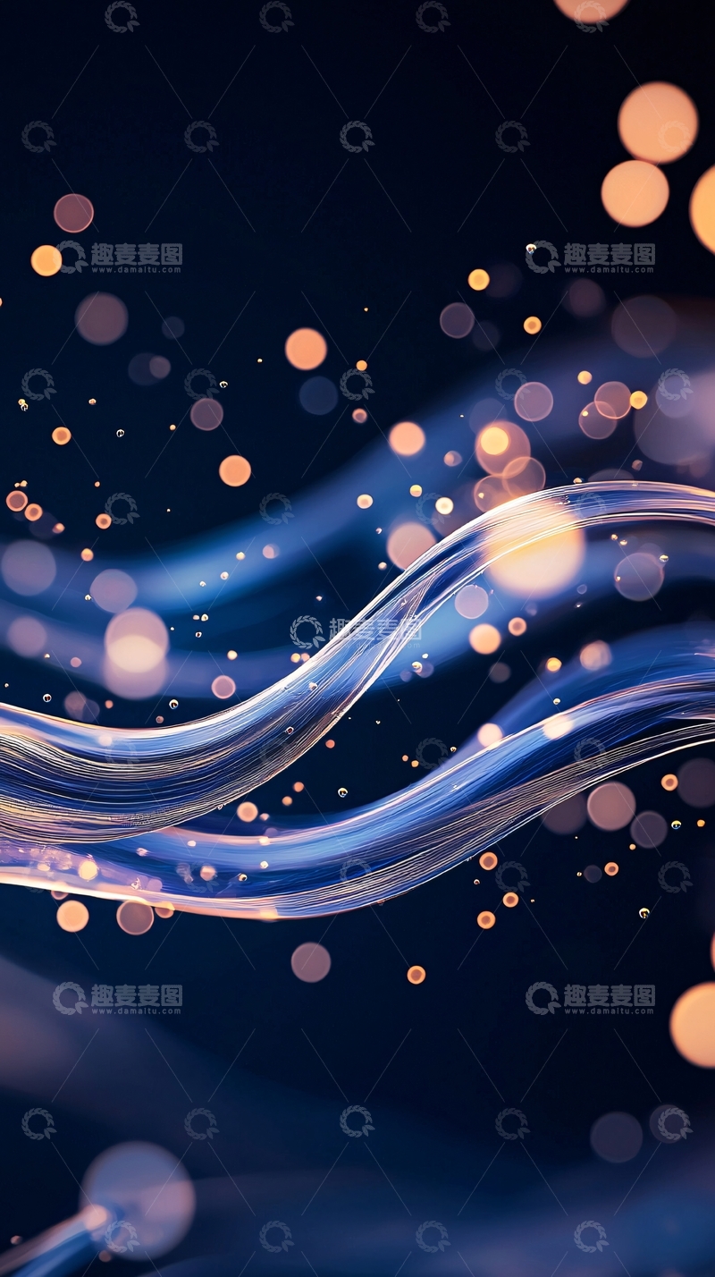 高清大图下载【趣麦麦图】抽象光线曲线