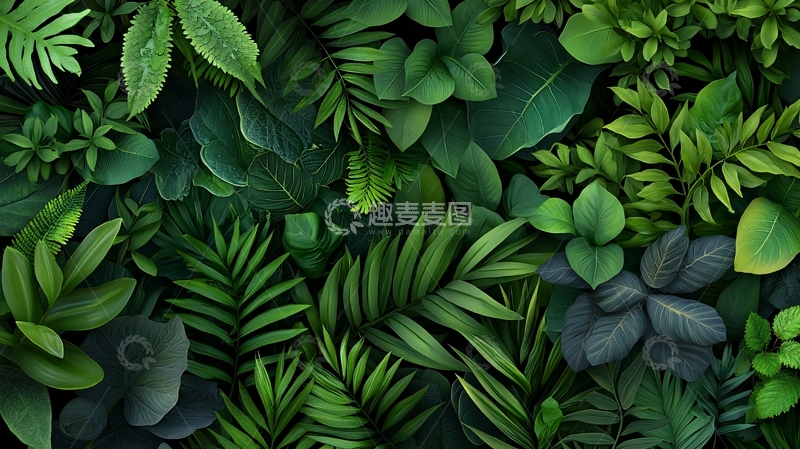 高清大图下载【趣麦麦图】郁郁葱葱的绿色植物