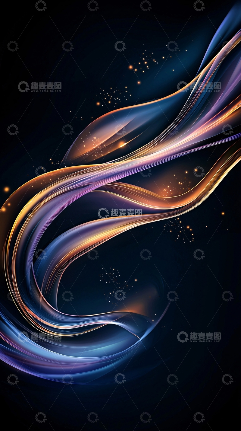 高清大图下载【趣麦麦图】优雅流动曲线