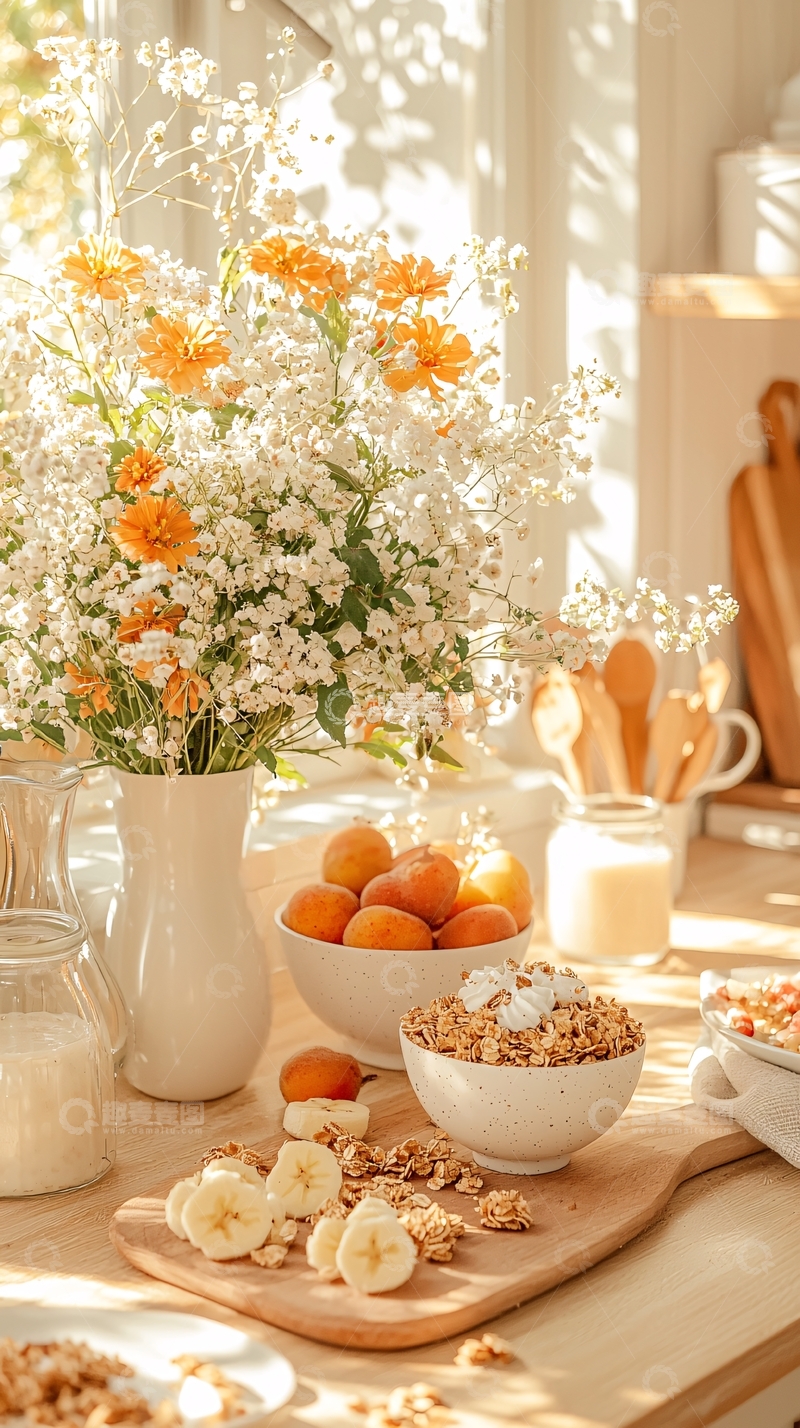 高清大图下载【趣麦麦图】温馨治愈的厨房一角