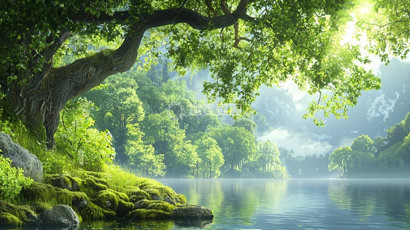 高清大图下载【趣麦麦图】绿树成荫高清图片