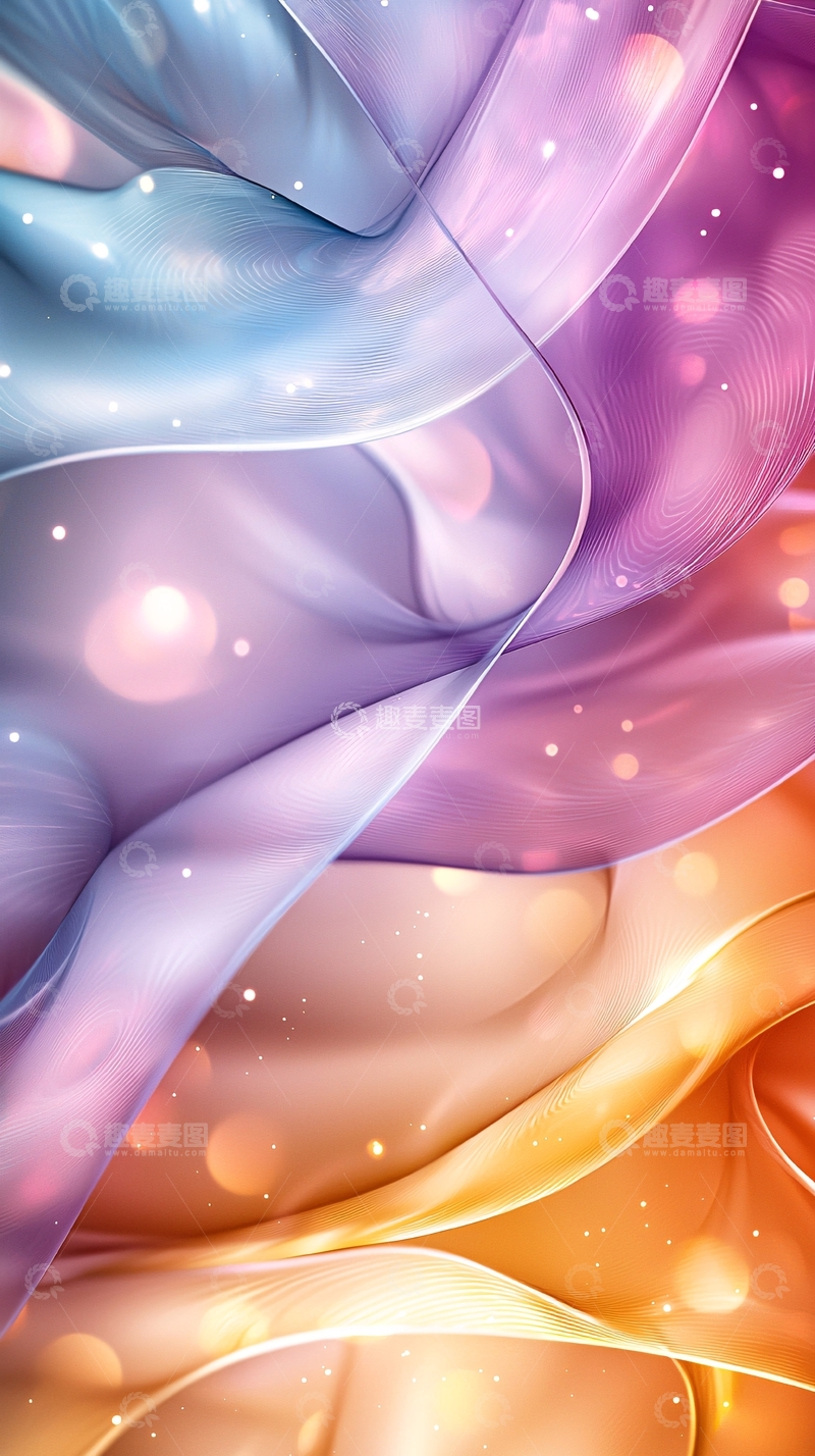 高清大图下载【趣麦麦图】色彩流动的梦幻背景