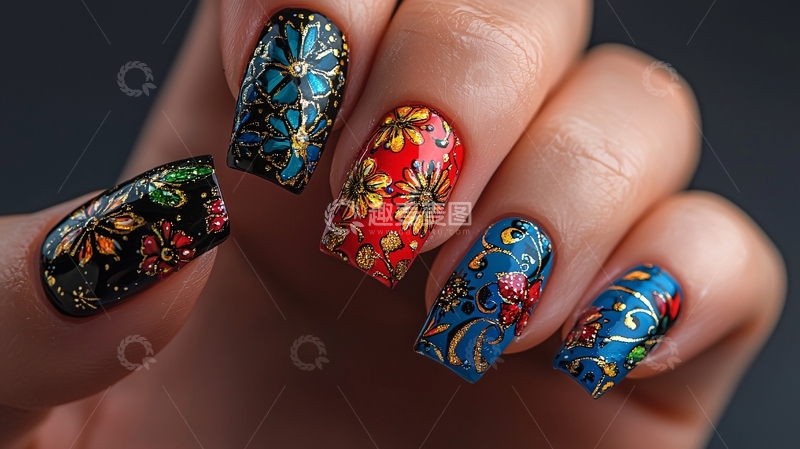 高清大图下载【趣麦麦图】指甲花纹复杂设计