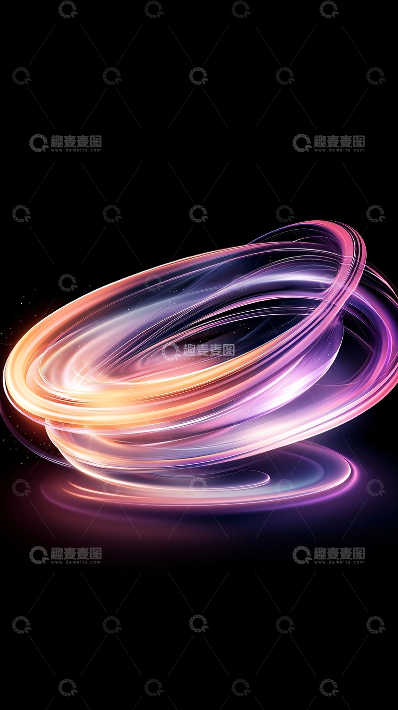 高清大图下载【趣麦麦图】炫彩光环流动轨迹