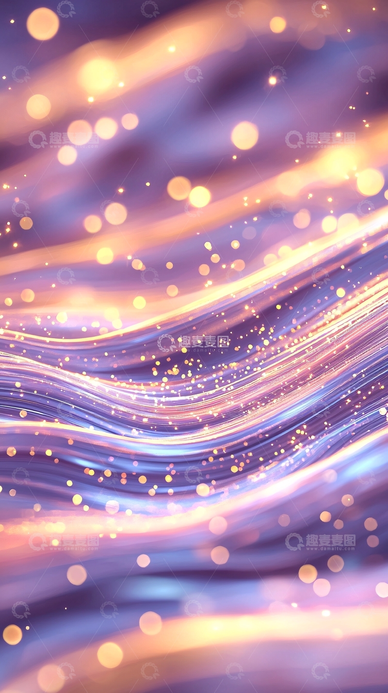 高清大图下载【趣麦麦图】紫色光线流动背景