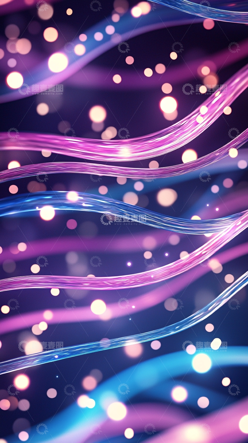 高清大图下载【趣麦麦图】绚丽光纤波浪背景