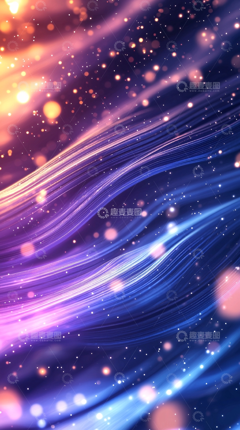 高清大图下载【趣麦麦图】绚丽色彩流动曲线