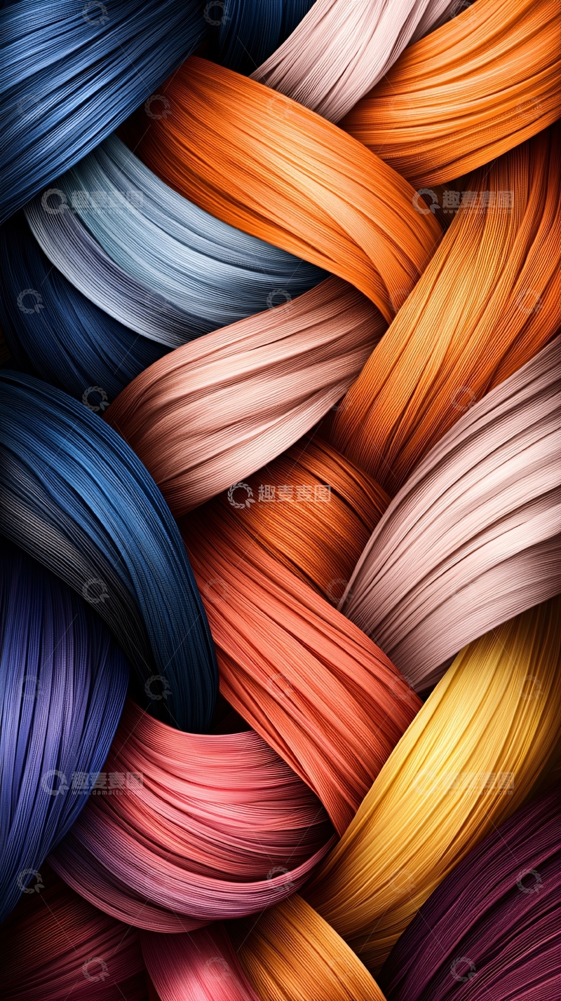 高清大图下载【趣麦麦图】彩色编织纹理背景