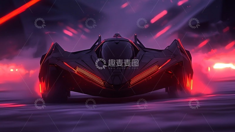 高清大图下载【趣麦麦图】未来感跑车行驶场景