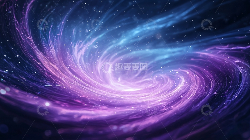高清大图下载【趣麦麦图】紫色星云漩涡