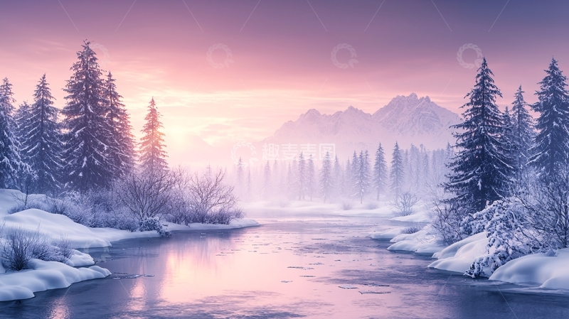 高清大图下载【趣麦麦图】宁静的冬日风景