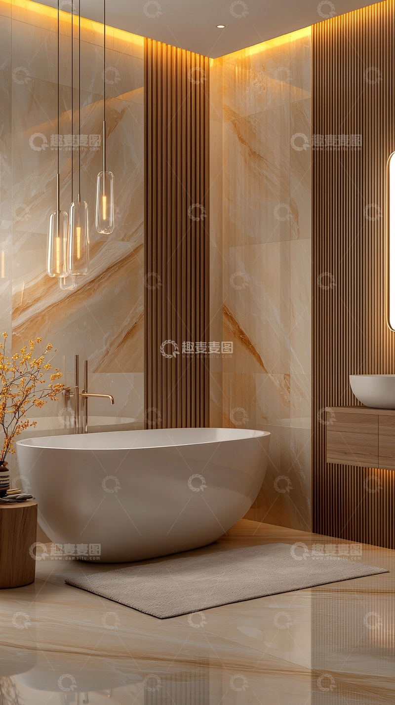 高清大图下载【趣麦麦图】高档浴室大理石纹理