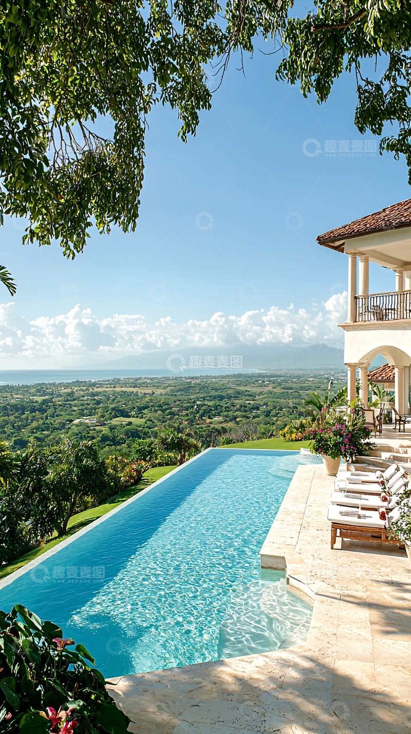 高清大图下载【趣麦麦图】奢华泳池别墅