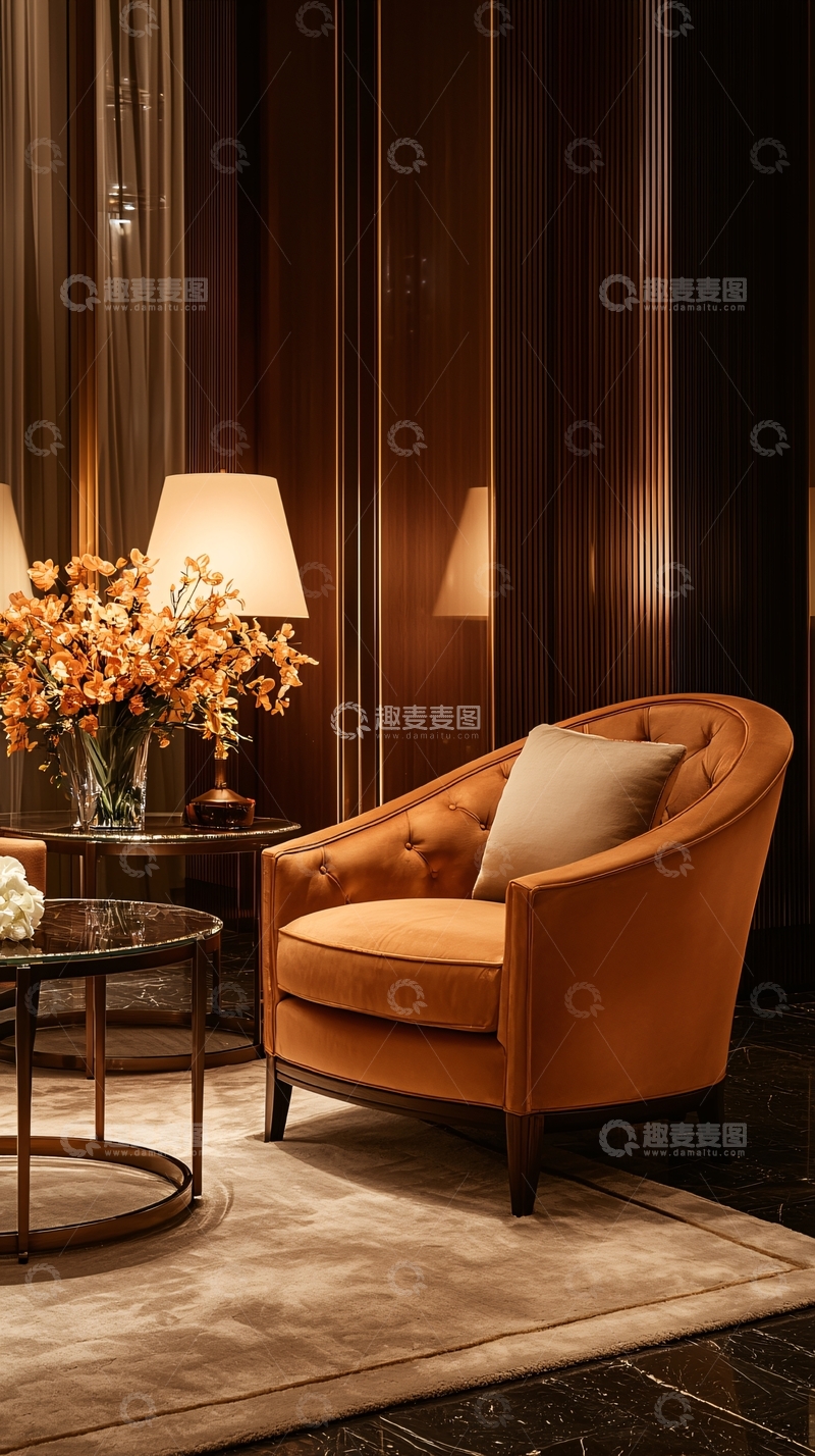 高清大图下载【趣麦麦图】暖色调舒适休息区