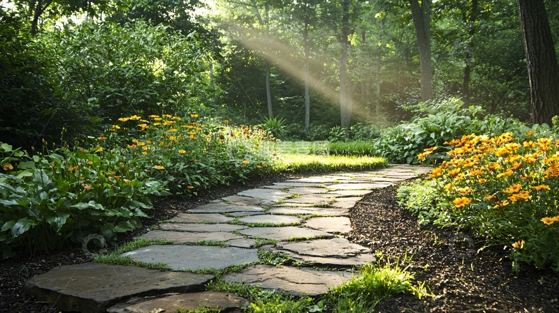 高清大图下载【趣麦麦图】阳光下的花园小路