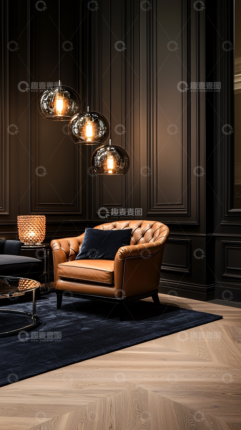 高清大图下载【趣麦麦图】复古豪华风客厅