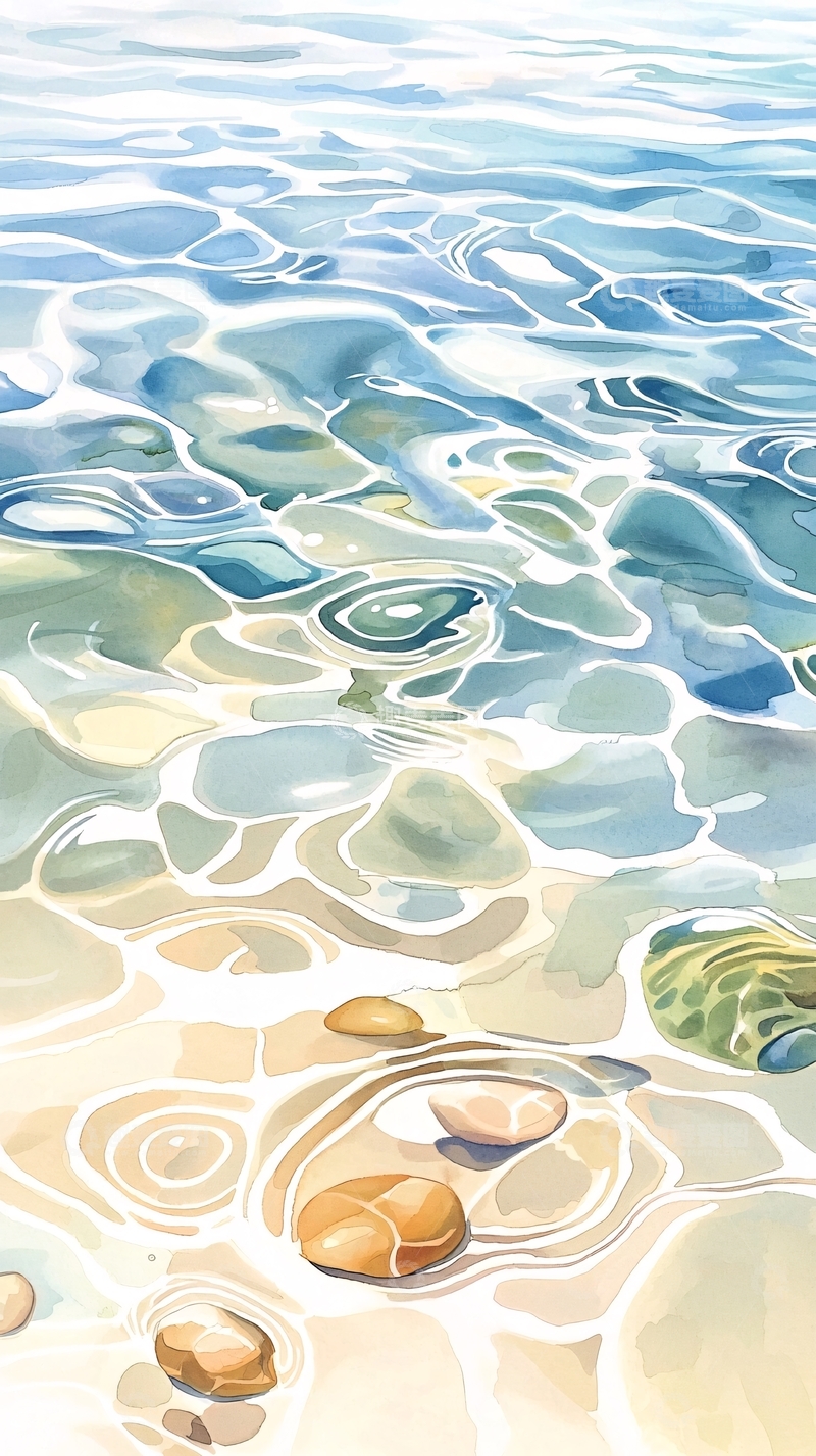 高清大图下载【趣麦麦图】清澈水面倒影水光粼粼