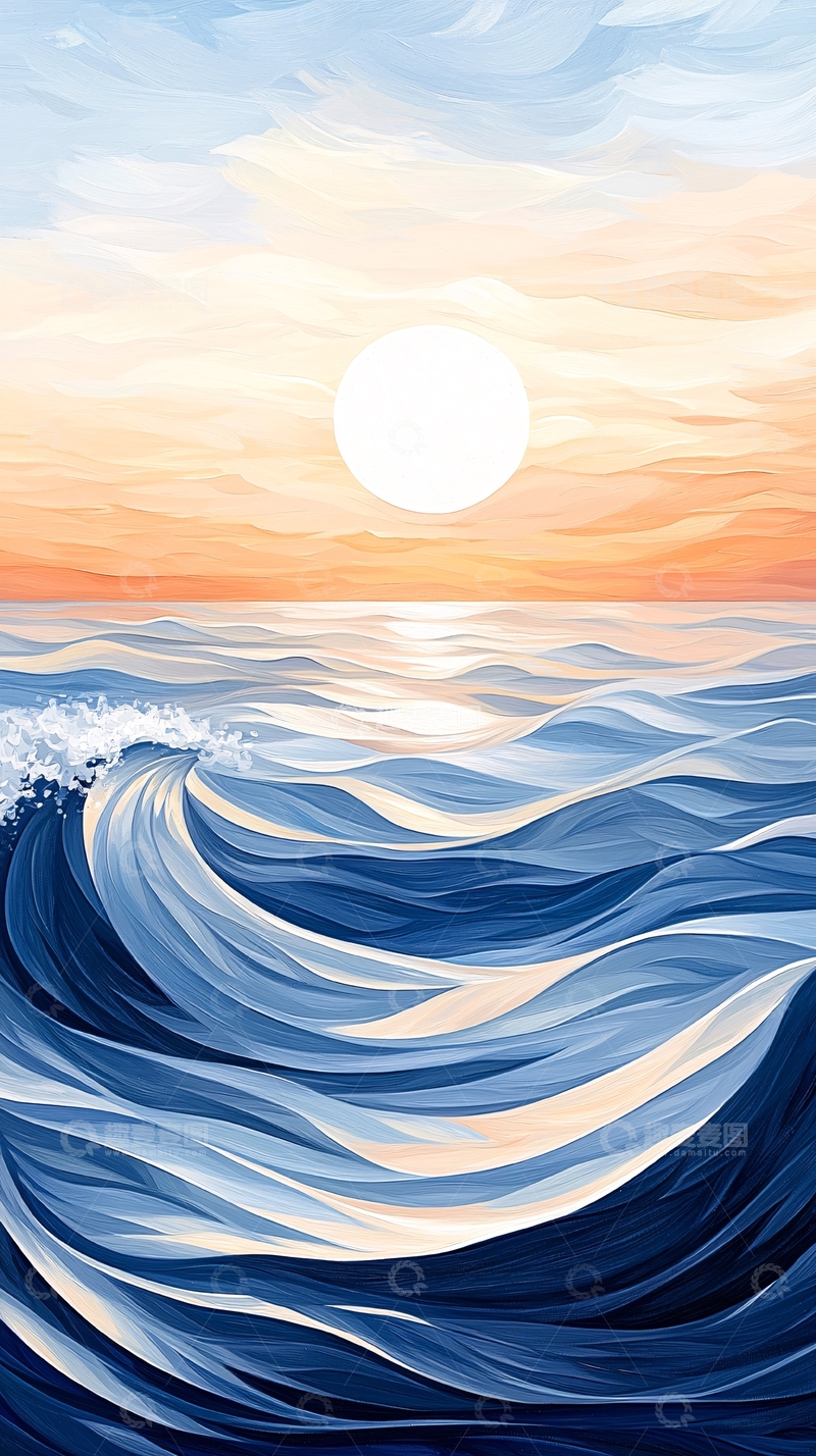 高清大图下载【趣麦麦图】海上日出高清图片