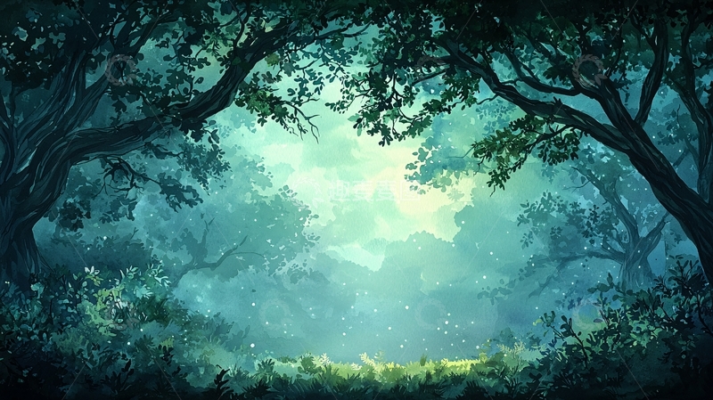 高清大图下载【趣麦麦图】宁静的森林高清图片