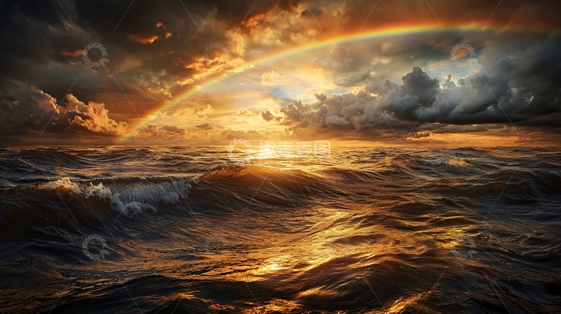 高清大图下载【趣麦麦图】波涛汹涌的海面