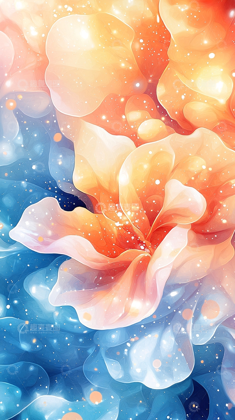 高清大图下载【趣麦麦图】绚丽梦幻的花朵背景