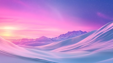 粉紫渐变山脉日出