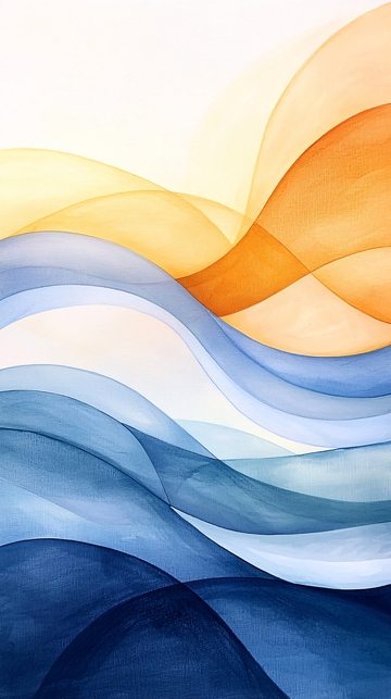 抽象水彩波浪背景