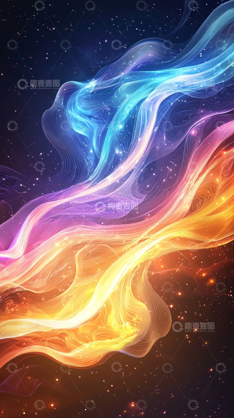 高清大图下载【趣麦麦图】绚丽多彩的梦幻星云