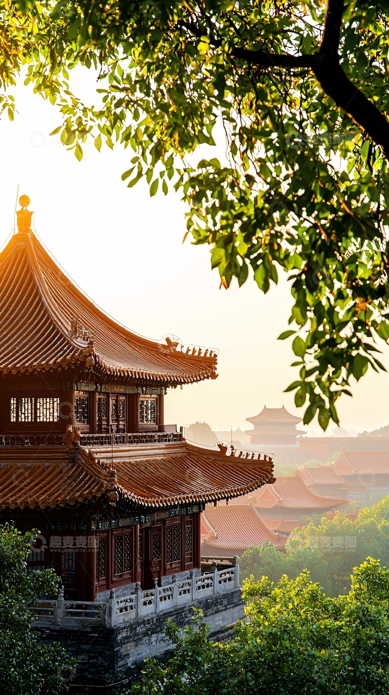 高清大图下载【趣麦麦图】古典建筑在阳光下