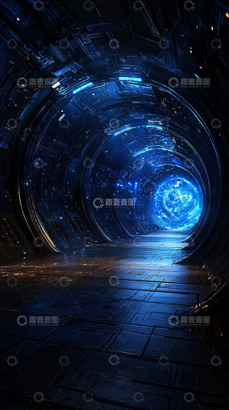 高清大图下载【趣麦麦图】未来科技感隧道