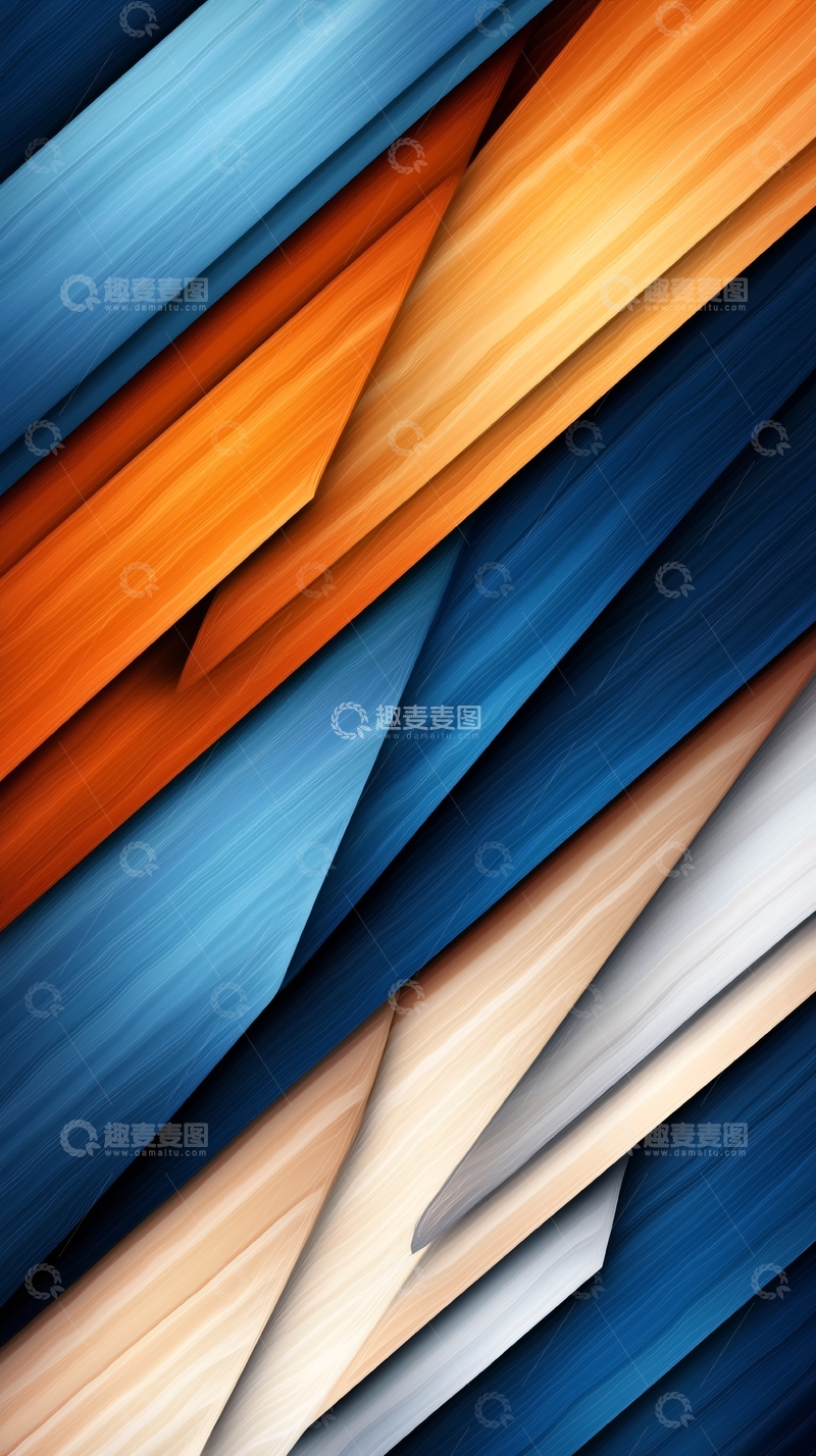 高清大图下载【趣麦麦图】彩色木纹叠加抽象背景