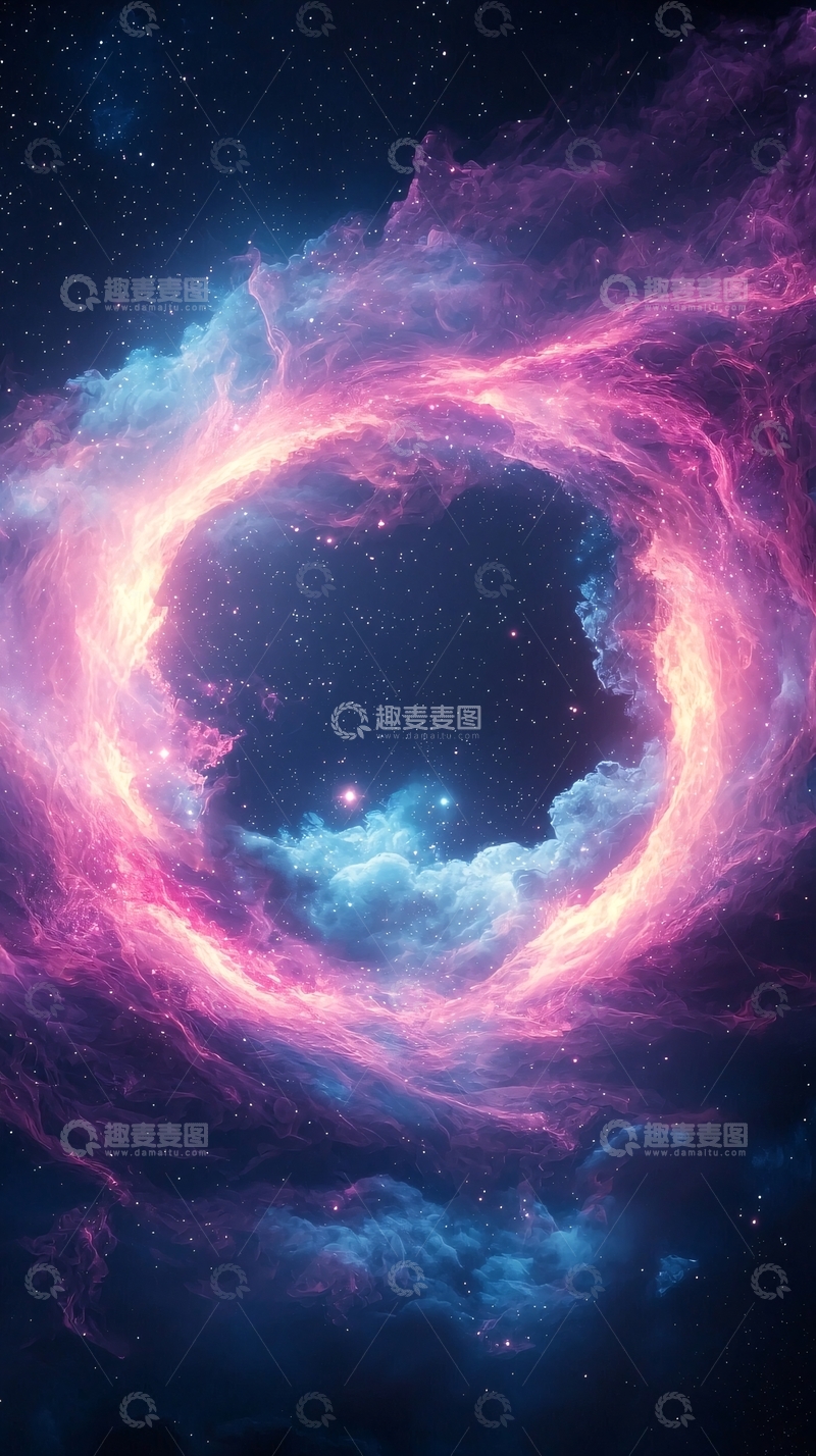 高清大图下载【趣麦麦图】星云环绕的宇宙奇观