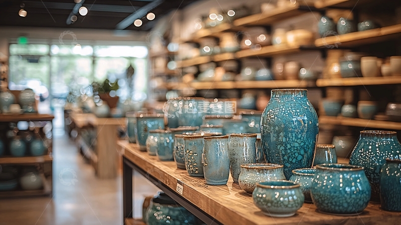 高清大图下载【趣麦麦图】陶瓷商店展示