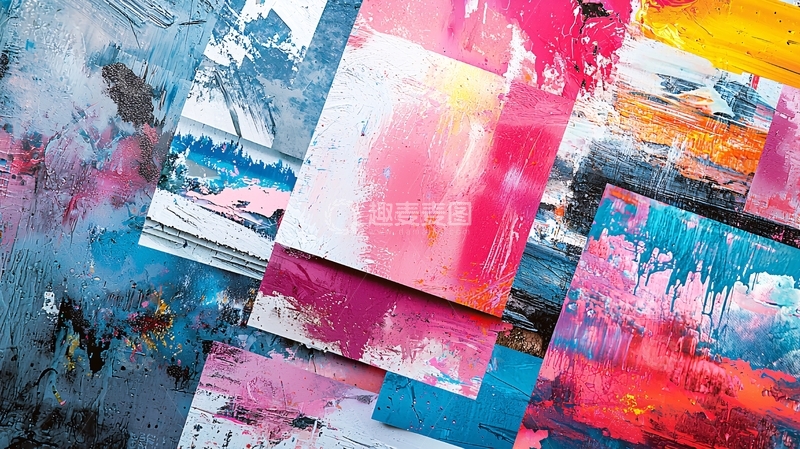 高清大图下载【趣麦麦图】色彩鲜艳的抽象画