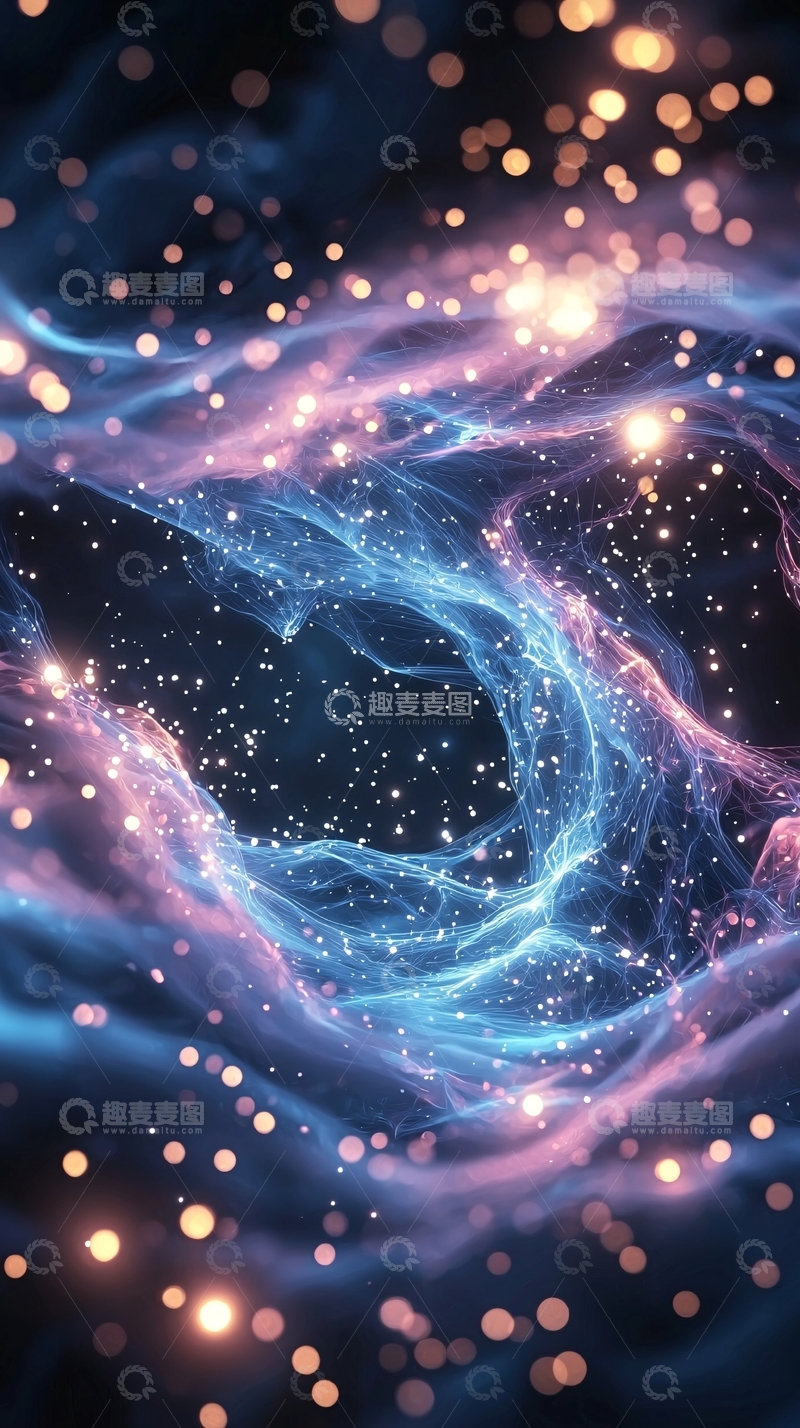 高清大图下载【趣麦麦图】梦幻星云宇宙背景