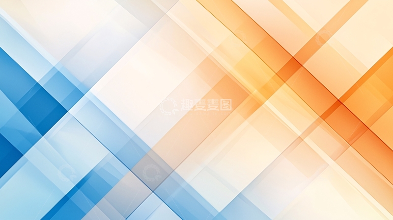 高清大图下载【趣麦麦图】蓝橙交错几何图形