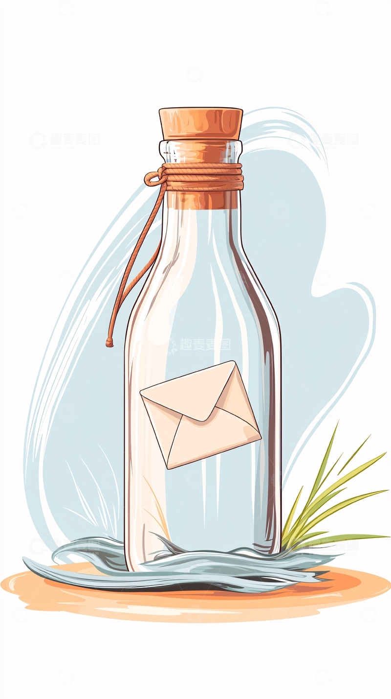 高清大图下载【趣麦麦图】瓶中信高清图片
