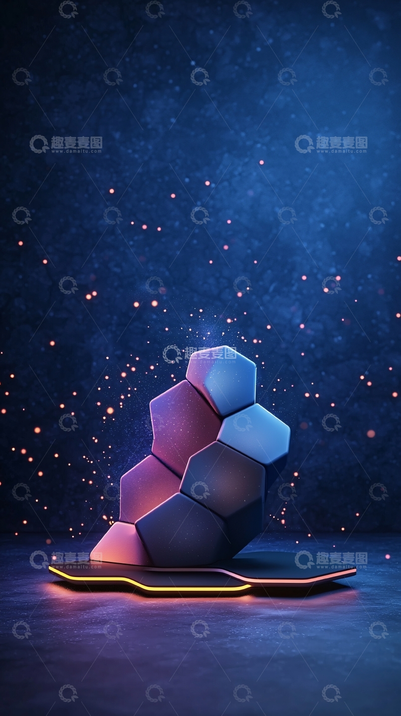 高清大图下载【趣麦麦图】科技感展示台