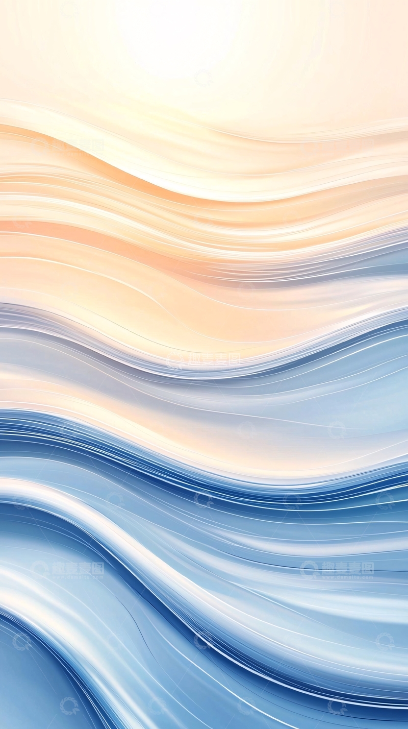 高清大图下载【趣麦麦图】蓝色渐变水波纹背景