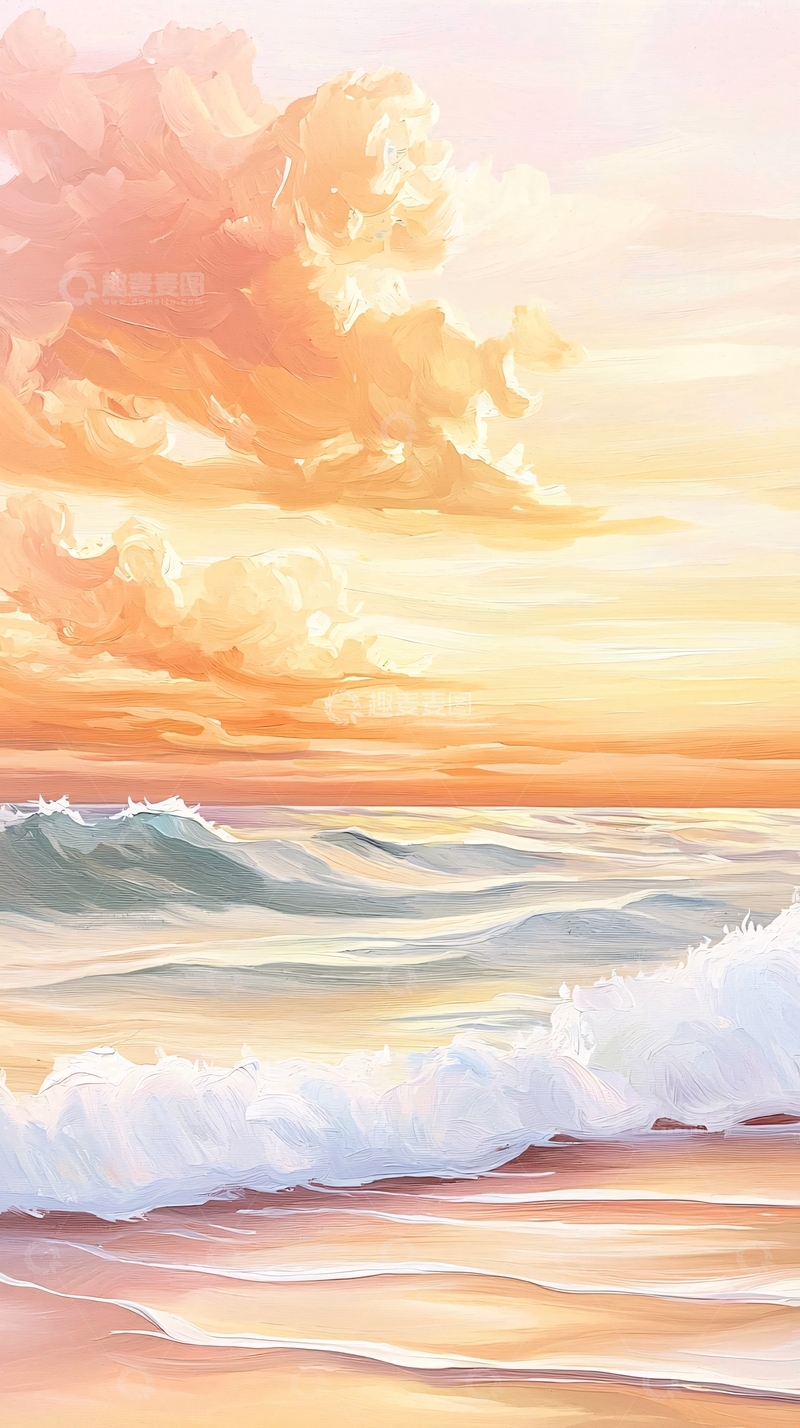 高清大图下载【趣麦麦图】柔和色调的海边风景